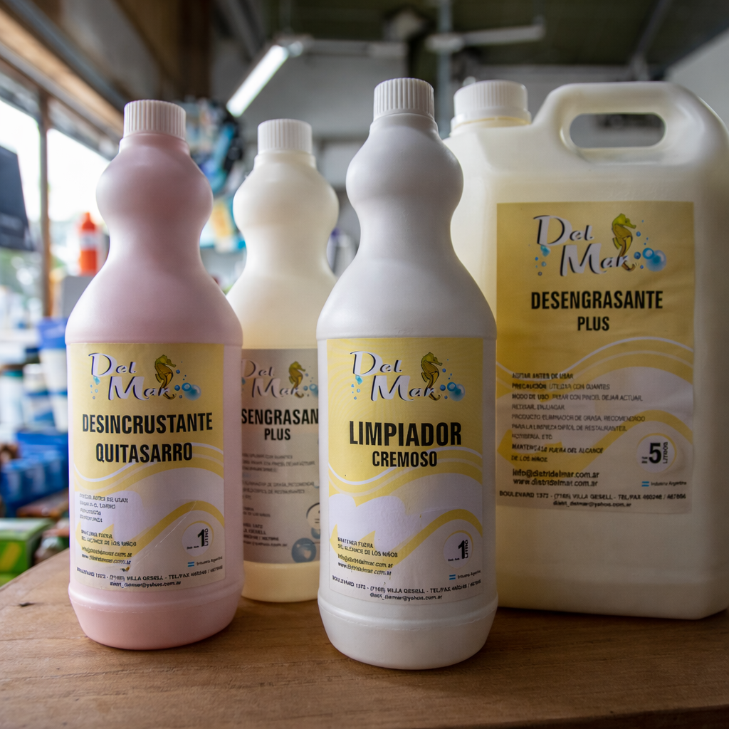 Envases de productos de limpieza de marca propia